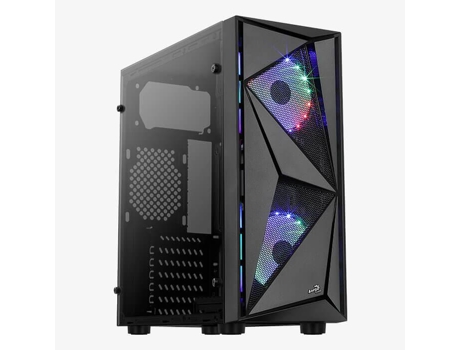 Aerocool Glider Vidrio Templado Negro