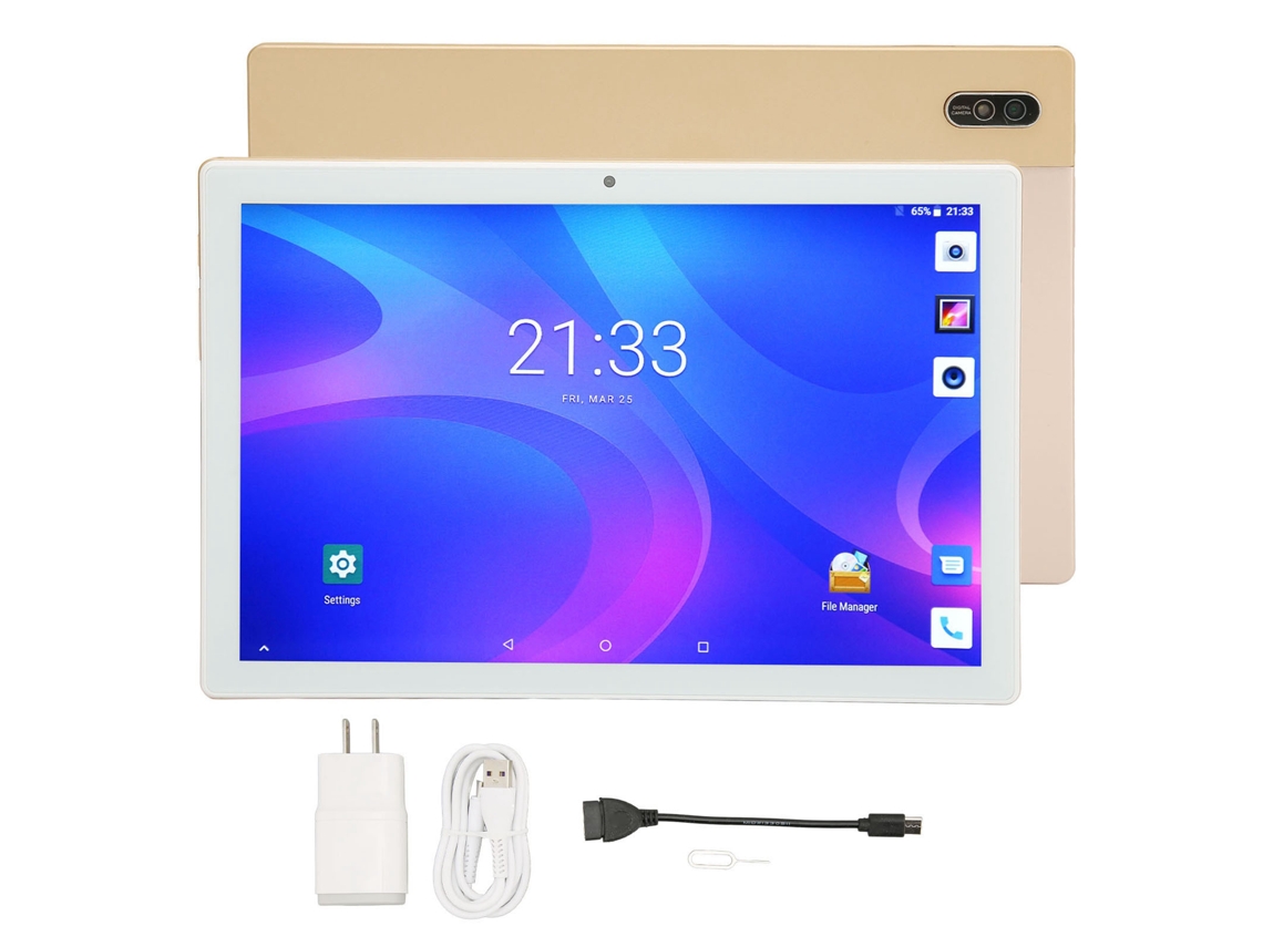 Tableta de 10 pulgadas, 4 GB de RAM, 8 GB de ROM, ocho núcleos, 8800 mAh, color dorado para Android 11.