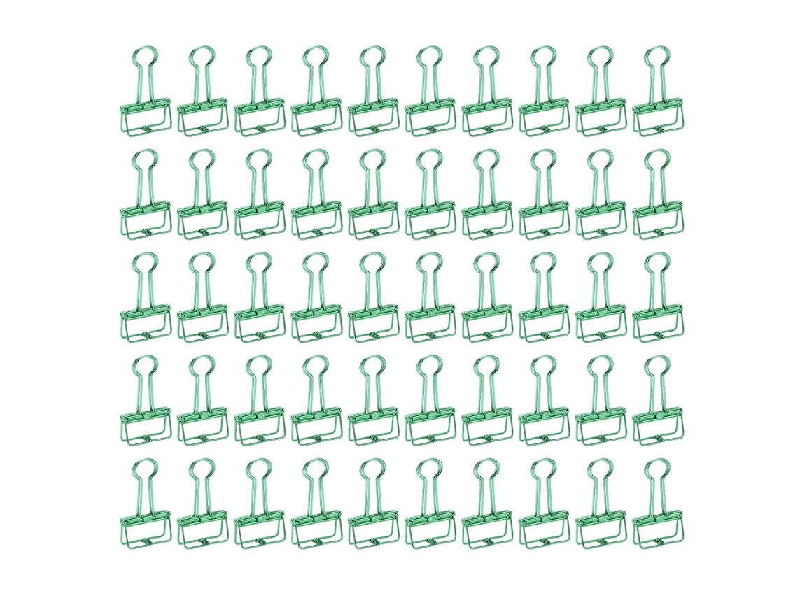 50 Pines De Acero Huecos Para Documentos, Certificados Y Ropa, Clips Duraderos De Papel Verdes