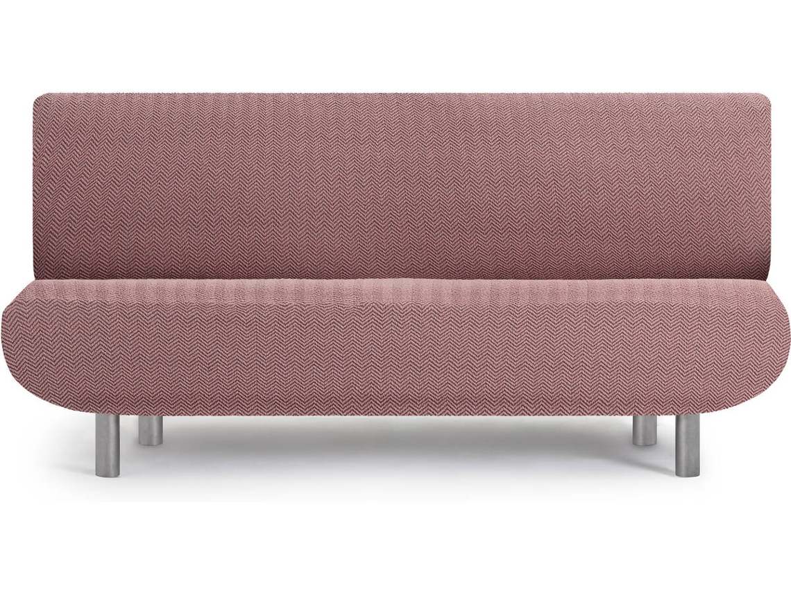 Funda de Sofá Clic Clac 3 Plazas EYSA Premium Jaz Tejido Multielástico (230 x 160 x 100 cm - Poliéster y Algodón - Rosa)