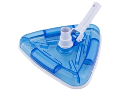 Cabezal de aspiración para piscinas, 1 unidad, conexión giratoria, triangular transparente con contrapeso, compatible con mangueras de 1,25'' y 1,5''.