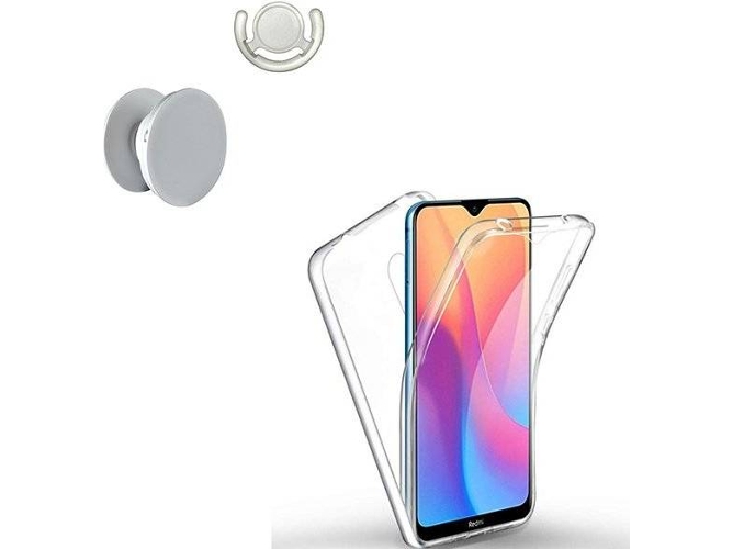 Kit Funda, 1 PopSocket y 1 Soporte PopSocket Xiaomi Redmi 8 360° Transparente