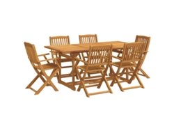 Maison Exclusive - Juego Comedor De Jardín 7 Pzas Madera Maciza Acacia 180x90x75cm