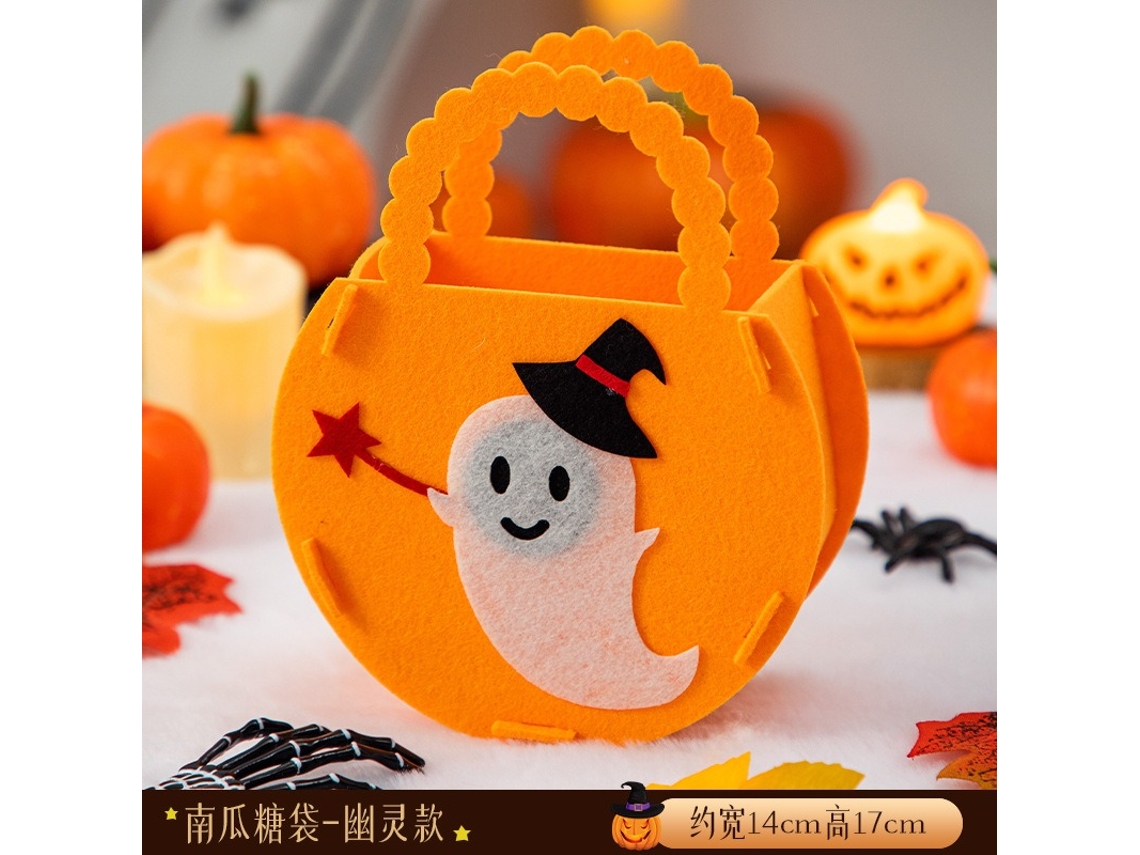 Bolsa de dulces de Halloween, calabaza, bruja, murciélago, fantasma, bolsa de regalo para fiesta infantil, regalos D Viewleaf