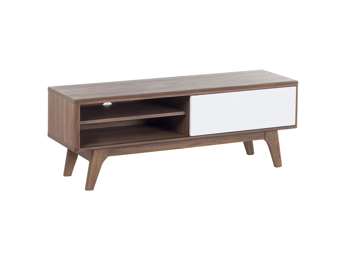Mueble TV BELIANI Buffalo de MDF Madera oscura 117x35x44