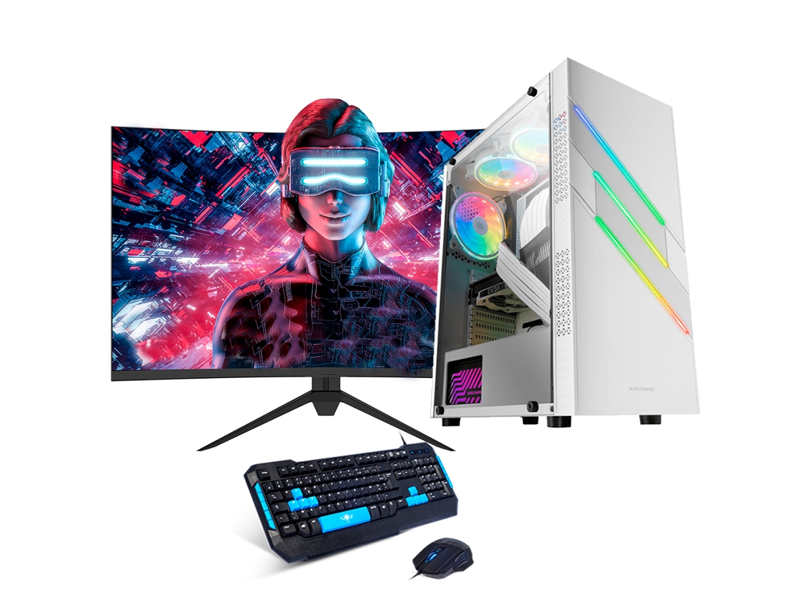 Desktops Gaming Neo-PC MC-U3 (AMD Ryzen 7 5700G – 16 GB RAM – 480 GB RAM – Monitor FullHD 27" teclado y ratón  –  Windows 11)