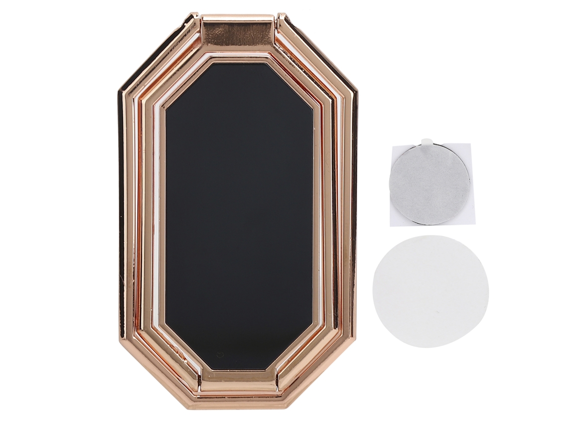 Soporte De Anillo Para Teléfono Móvil Con Rotación De 360°, Agarre Metálico Ultrafino, Oro Rosa.