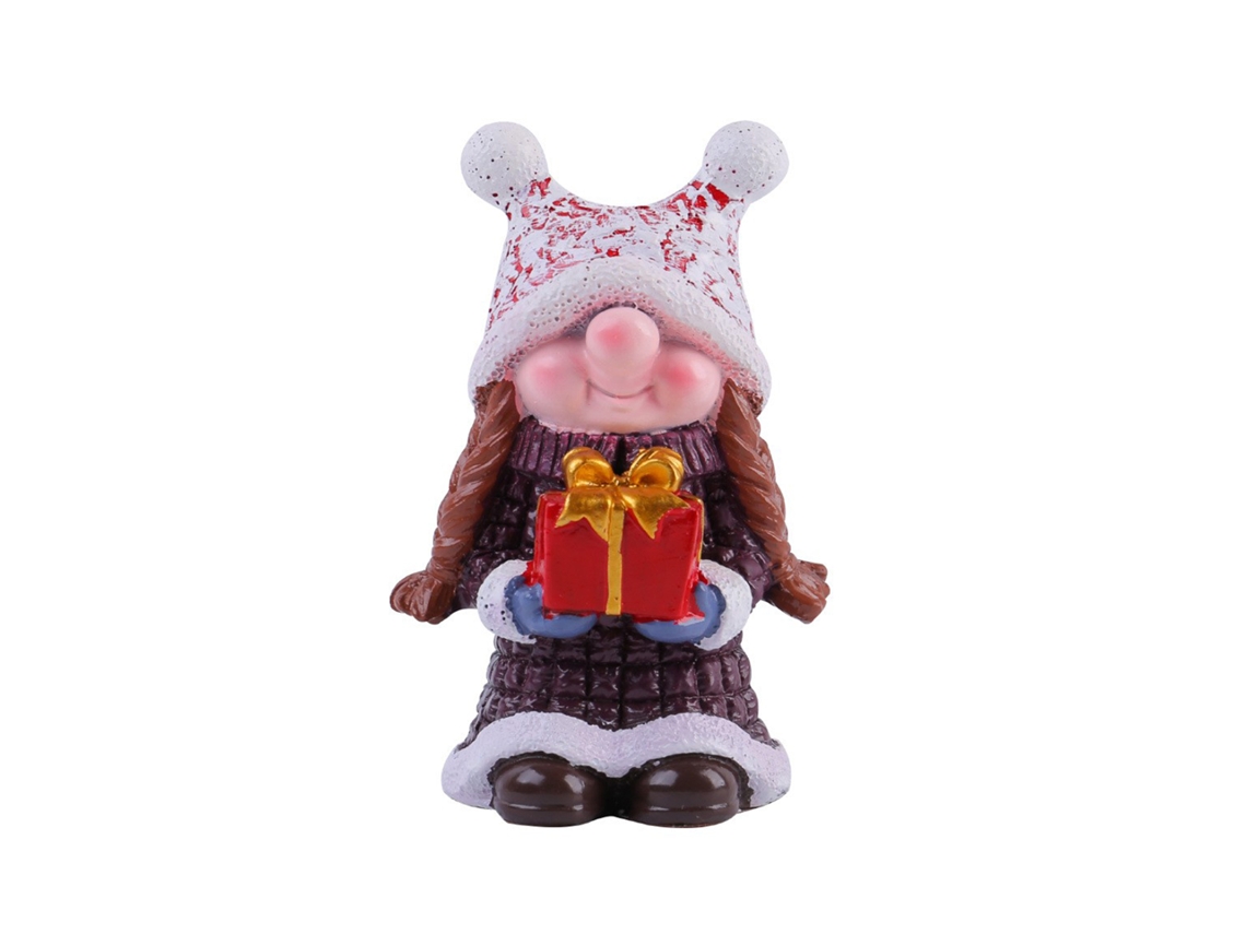 Estatua de gnomo, estilo enano, femenina, decoración de mesa, adornos