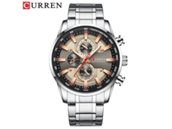 (Estilo 1) Reloj de pulsera de cuarzo multifuncional para hombre con seis manecillas, resistente al agua, redondo, con fecha.