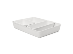 Juego 4 Organizadores TATAY Baobab Pergamon (Blanco - Plástico - 25 x 33.6 x 5.6 cm)