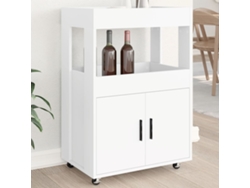 Carrito De Bar Madera De Ingeniería Blanco 60x39,5x89 Cm