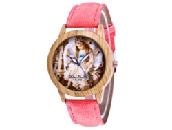 Reloj Casual Para Mujer Zhoulianfa Con Figuras Estampadas Y Correa Vaquera, Cuarzo Rosa.