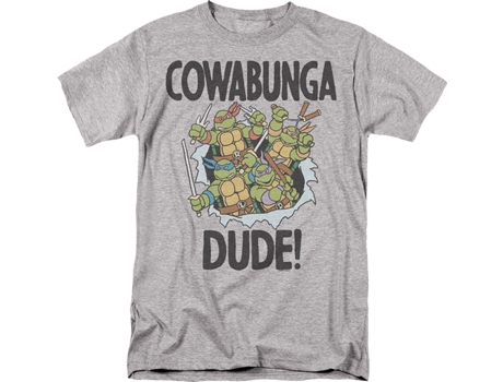 Camisetas Unisex DEEPSTONE Cowabunga Dude Teenage Mutant Ninja Turtles brezo atlético (L)