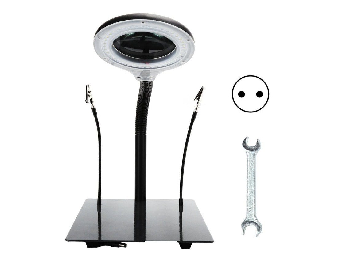 Lámpara Con Lupa, 40 Led, Ajustable Hasta 15x, Para Lectura Y Reparaciones.