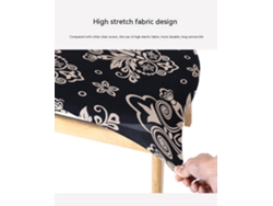 1 paquete de funda protectora extraíble para silla de comedor para el hogar, patrón de restaurante 3-Tamanho universal LUUCOZK