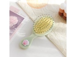 Pincel Desenredante Profesional Pequeño Para Cabello Largo Grueso Fino Rizoso Color Verde Claw
