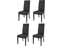 Conjunto de 4 Cadeiras T M C S Chantal (Preto - 99x46x55 cm - Madeira)