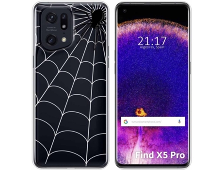 Carcasa para Oppo Find X5 Pro 5G TUMUNDOSMARTPHONE Dibujos Transparente Araña Multicolor