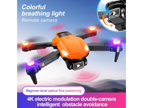 V10 Mini Drone (4K - Duración de la batería: 20 min - Naranja) YIZHOOD