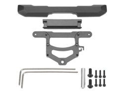 Kit De Parachoque Traseiro De Metal Para Rc Axial Scx24 Ford Bronco 1/24 Crawler Alumínio Preto
