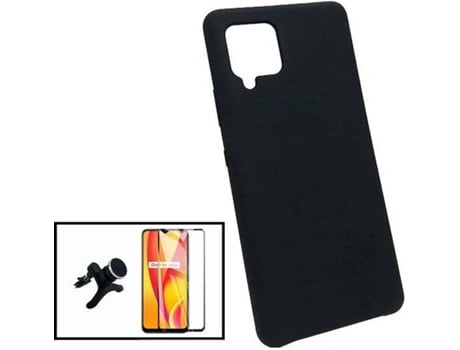 Kit Carcasa + Protector de Pantalla + Soporte Samsung Galaxy M12 PHONECARE Silicona Liquida