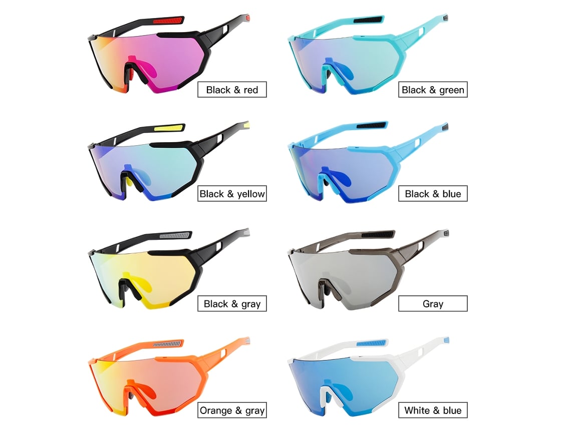 Óculos De Ciclismo Com 2 Lentes Intercambiáveis Uv400 Óculos De Sol Esportivos Mtb Road Bike Golf Running