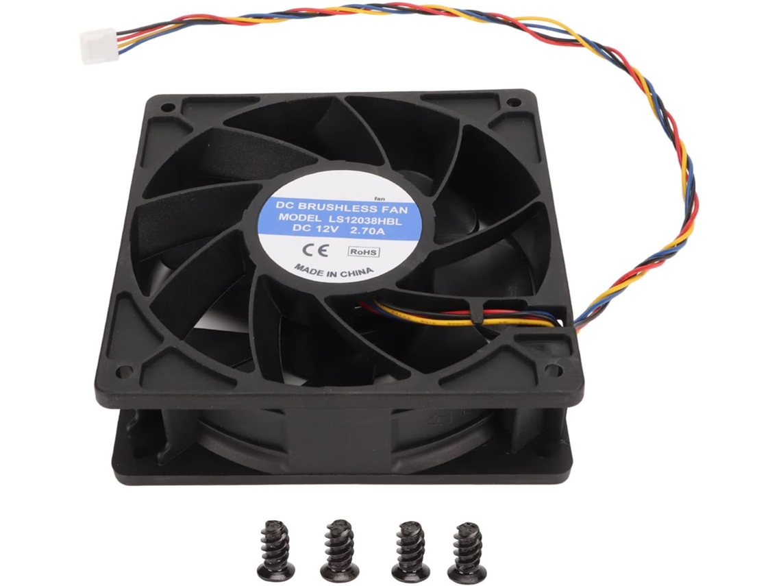 Ventilador de refrigeración CC sin escobillas de 12 cm y 6000 RPM con 4 pines para ordenadores, cámaras y servidores. SFUSHOS