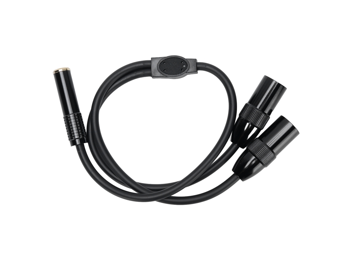Cable Divisor En Y De 2 Canales, De 6,35 Mm (1/4 Pulg.) Hembra A Xlr De 3 Pines Macho, Para Micrófonos Y Amplificadores.