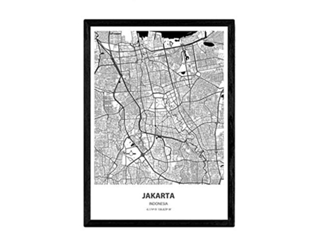 Poster NACNIC Mapa de Jakarta Indonesia (A3)