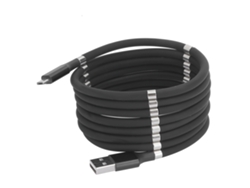 Cable De Carga De Almacenamiento Magnético Cable De Datos Micro-usb Para Teléfonos Móviles 1,8 Metros Negro