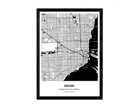Poster NACNIC Mapa de Miami USA (A3)