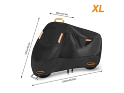 Capa Impermeável Para Motocicleta Ao Ar Livre 210d Oxford Mioloe Preto Tamanho 230x95x125cm