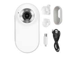 Minicámara De Vídeo Portátil 1080p Con Grabadora De Vídeo Para Ciclismo, Deportes, Coche Y Hogar - Blanca