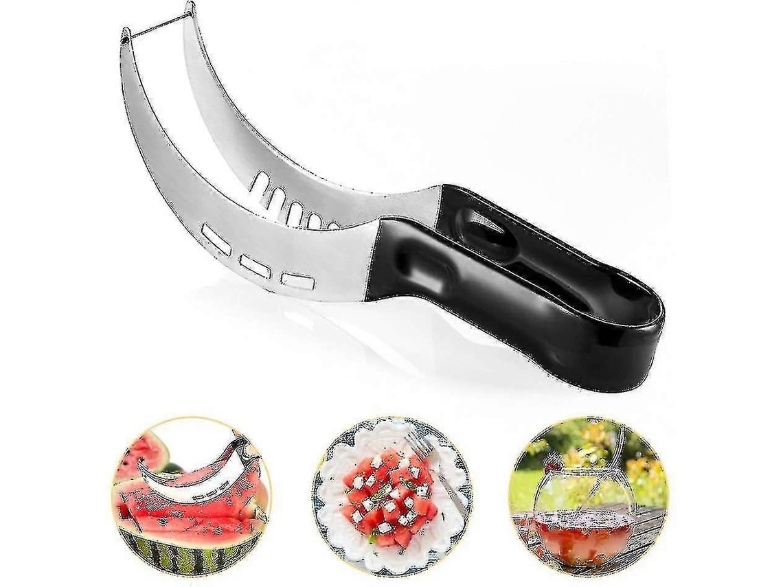 Cortador de sandía, cuchillo multifuncional de acero inoxidable para sandía, cortador de fruta inoxidable