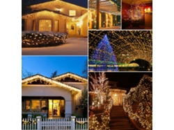 2026-luces De Hilo Mágicas Solares 200led 20m Ip67 Control Remoto Para Jardín Patio Fiestas Navidad Regalo