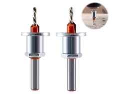 2 Brocas De Madera Hss, Conicas De Acero 8mm, Brocas De Escuadra Ajustables Para Madera, Plástico Y Pvc