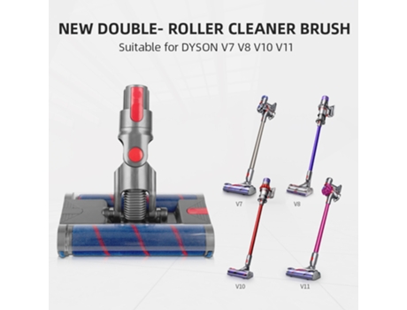 Cepillo de rodillo suave doble giratorio omnidireccional para Dyson V7 V8 V10 V11, piezas de aspiradora diseñadas para suelos duros