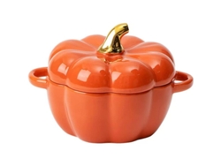 Bol De Cerámica Con Forma De Calabaza, Cazuela Individual, Bol Para Horno Con Tapa Para La Cocina.
