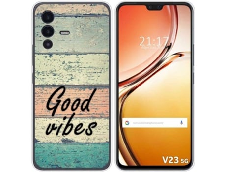 Carcasa para Vivo V23 5G TUMUNDOSMARTPHONE Dibujos Madera 01 Multicolor