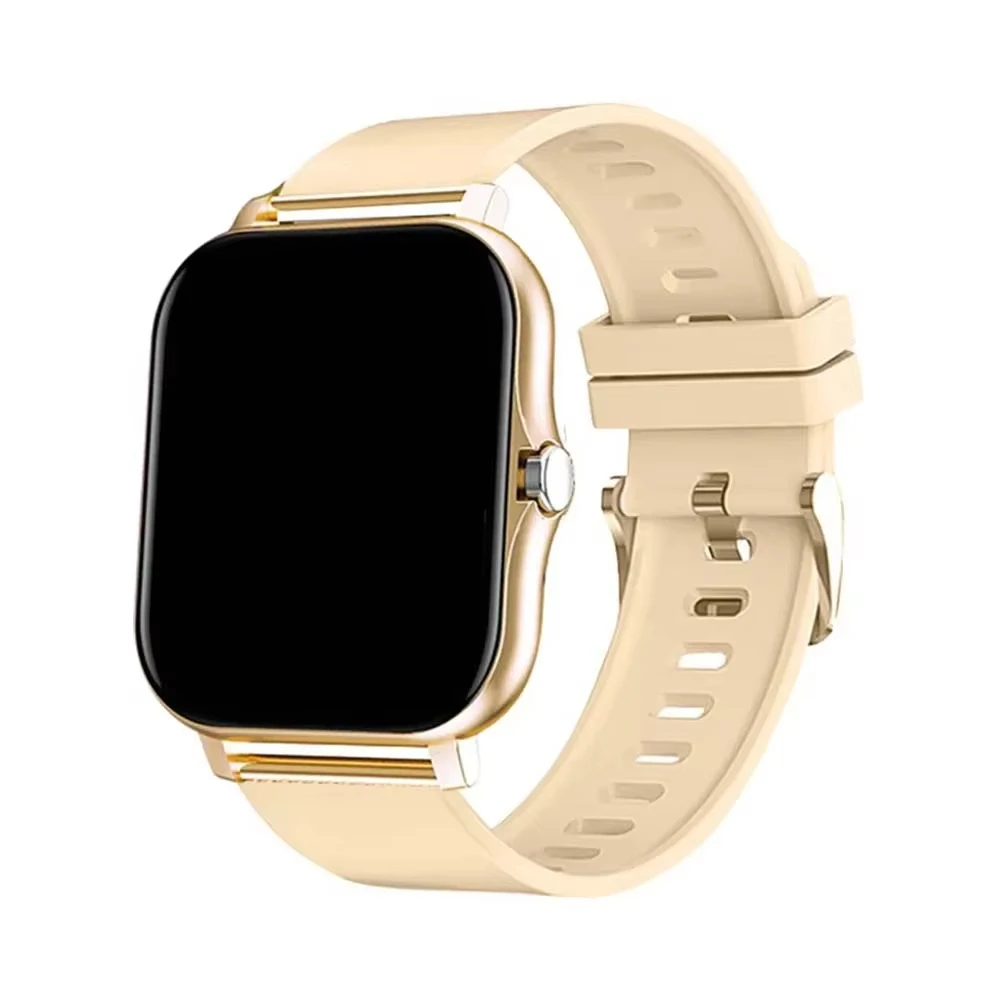 Reloj Deportivo Digital Golden Khaki Con Pantalla Táctil Completa, Bluetooth Y Llamadas.