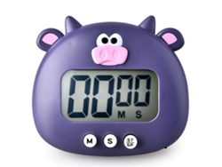 Cronómetro Digital Magnético Con Forma De Animal Para Estudiantes, Cocina, Temporizador De Cuenta Regresiva De 100 Minutos, Ternero Morado