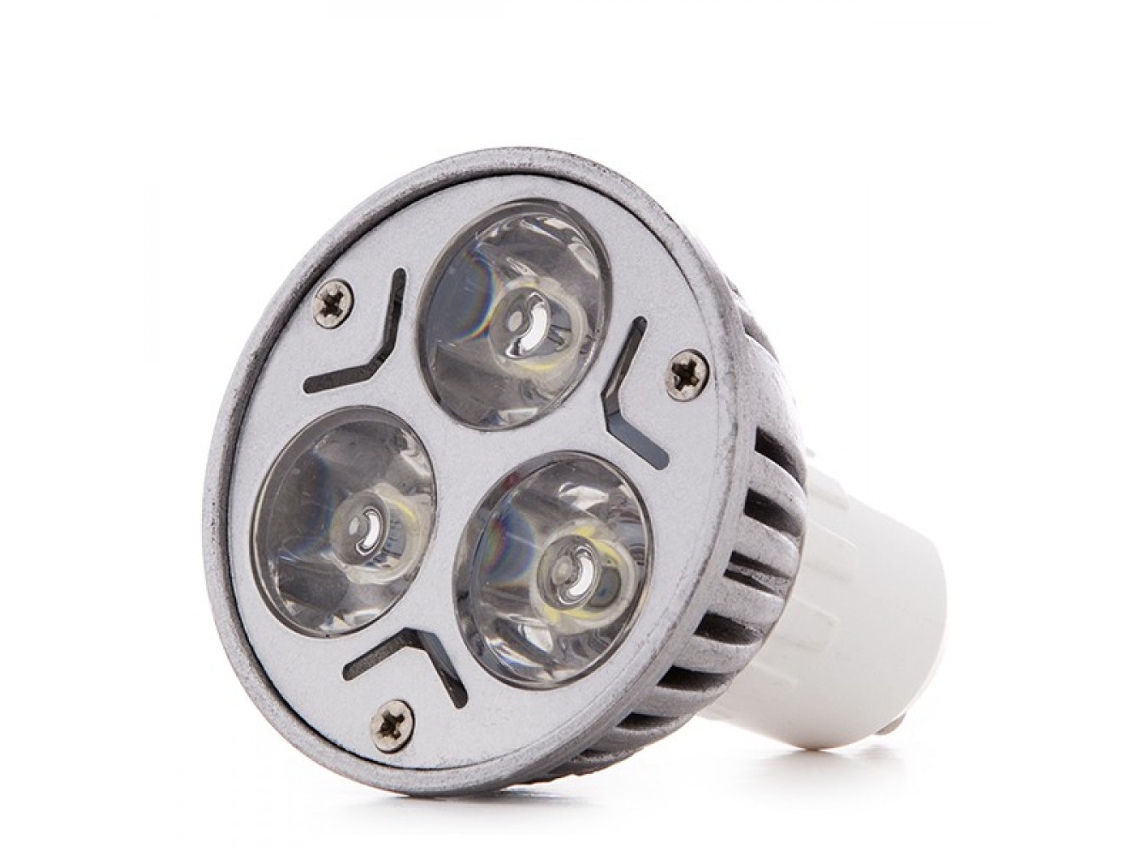 Bombilla Led Gu10 3w 300lm 6000ºk 40.000h  [jl-gu10-3x1w-a-cw]