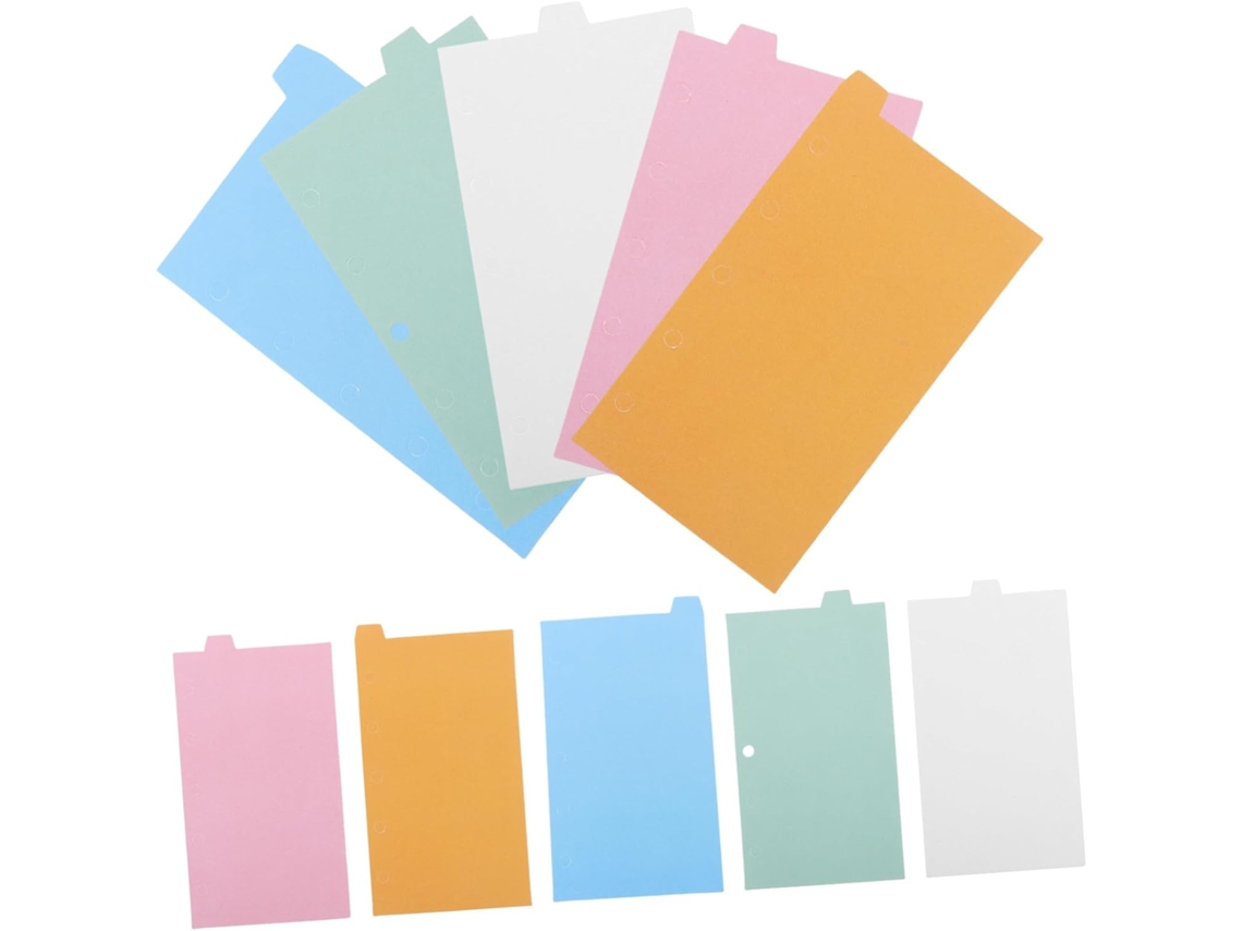 2 juegos de separadores perforados para carpetas, separadores de páginas desmontables para el organizador de cuadernos Gokoco