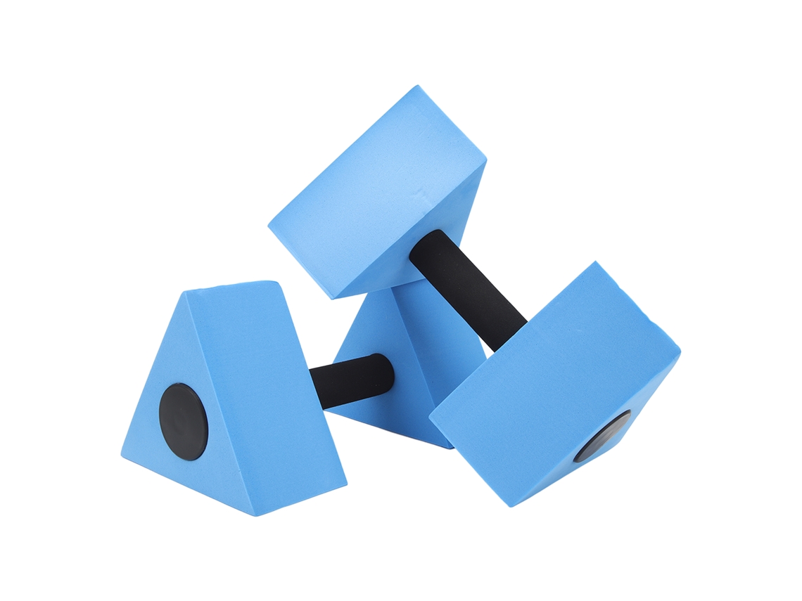 1 Par De Mancuernas Triangulares Flotantes Para El Agua, Ideales Como Ayuda Para La Enseñanza De Natación A Niños, De Eva Azul, Ligeras Y Flotantes.