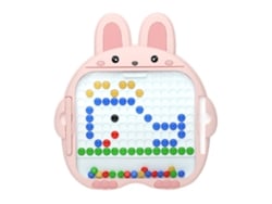 Quadro de desenho magnético Bj com contas em formato de coelho, tamanho XL, rosa, brinquedo educativo e divertido para crianças.