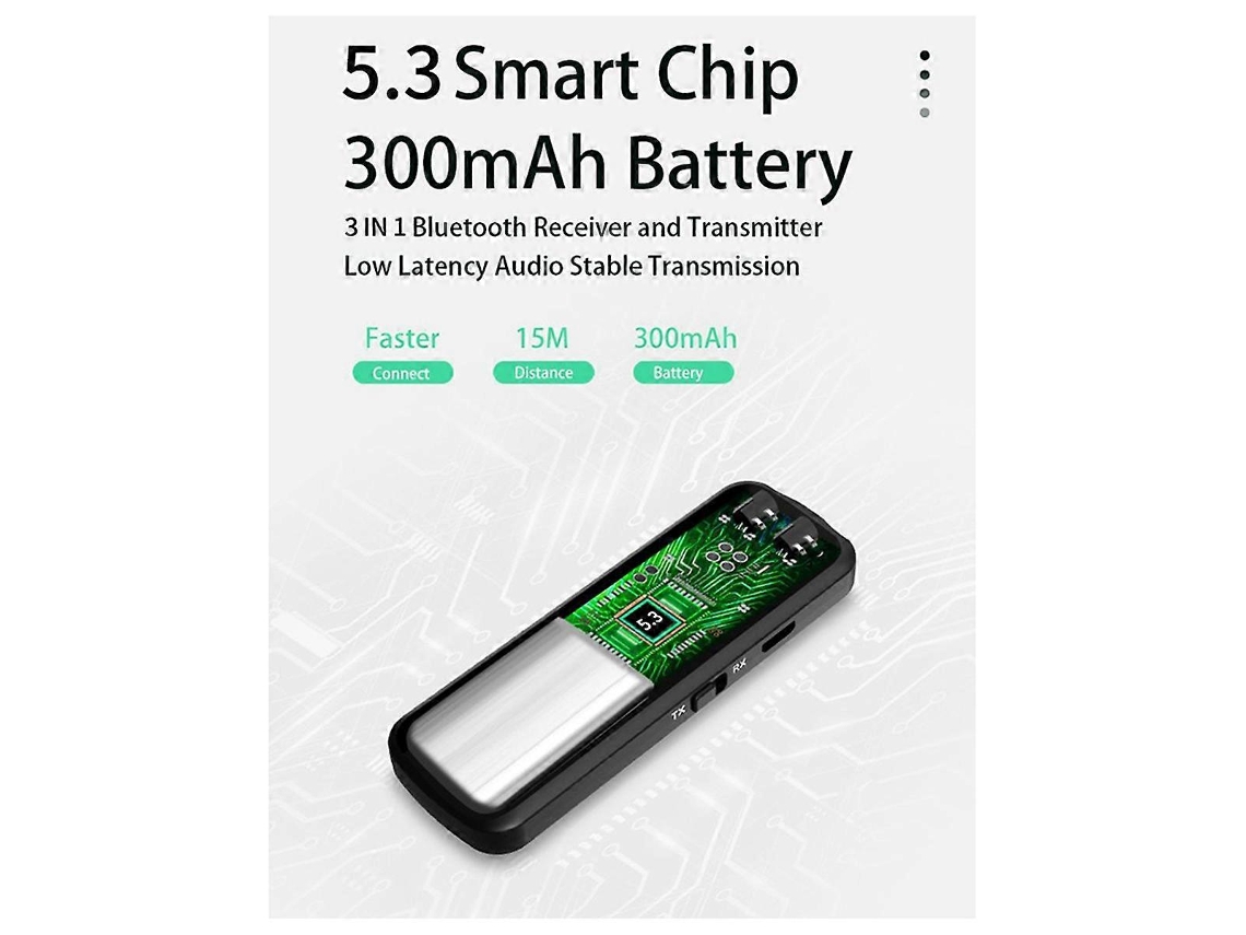 Receptor y transmisor de audio Bluetooth 5.3 3 en 1 de Rosewell