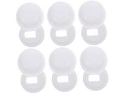 Tapones De Rosca Universales De Plástico Para Inodoro Con Cierre A Presión, Paquete De 6 Pares.