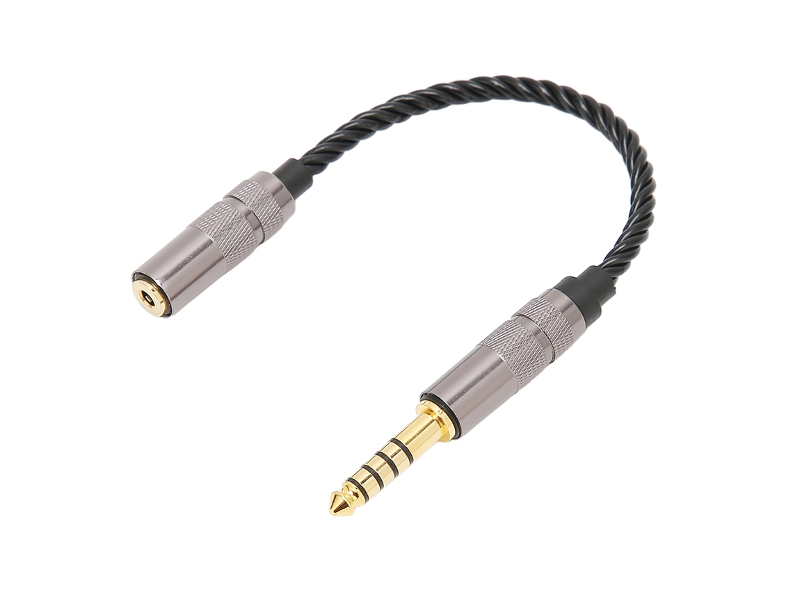 Adaptador De Cable Balanceado De 4,4 Mm Macho A 2,5 Mm Hembra Con Núcleo De Cobre Libre De Oxígeno Y Chapado En Oro.