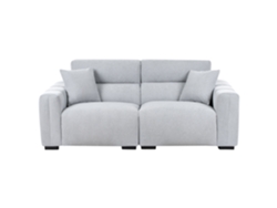Sofá De 3 Lugares Beliani Fauskan De Tecido Azul 203x96x84