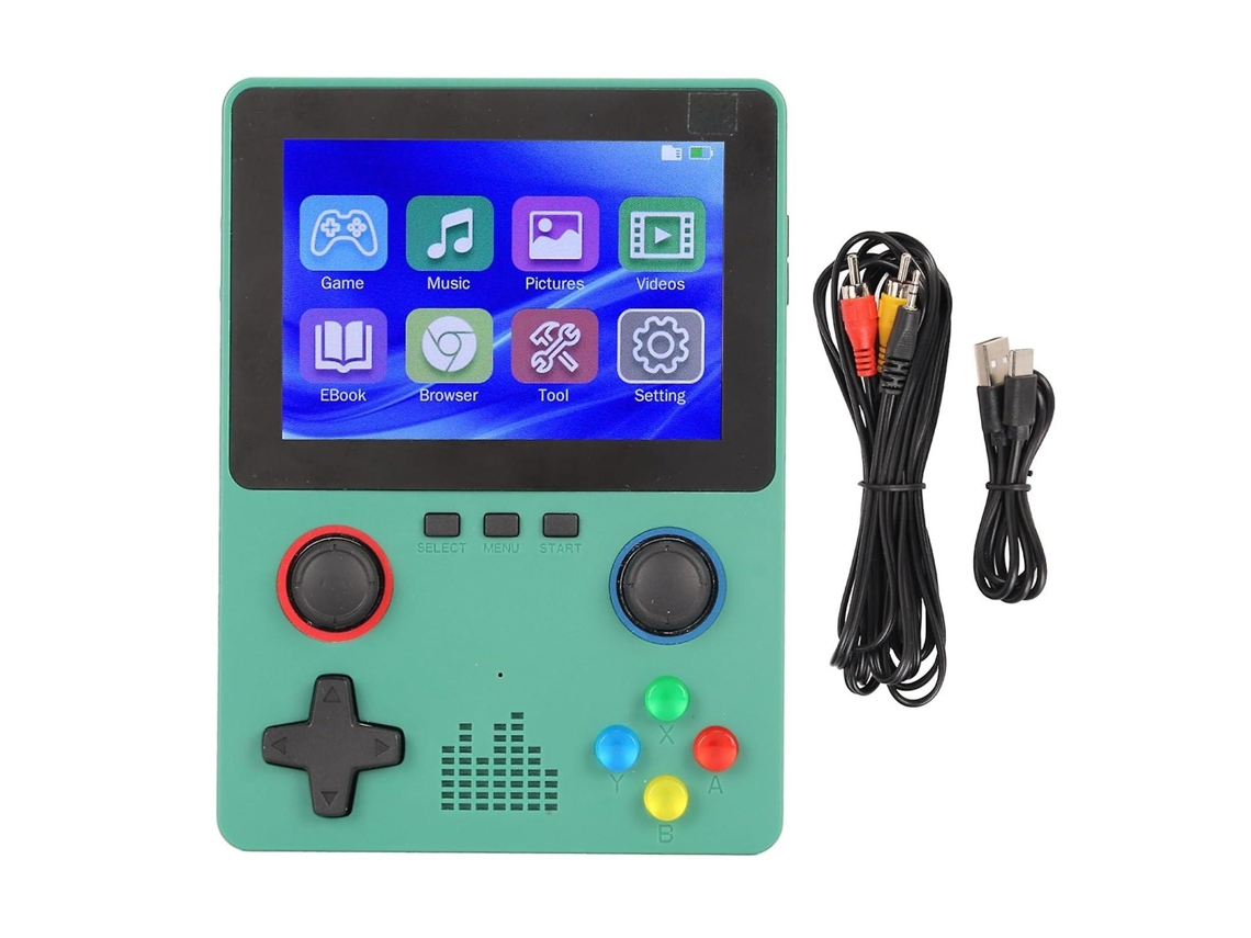 Dpofirs Retro Handheld Game Console, 3.5in Ips Screen Dual 3d Joystick 11 Simulator For Large 2d, 3d